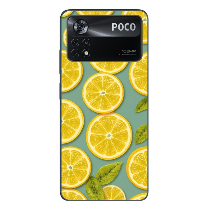 Husa compatibila cu Xiaomi Poco X4 Pro Silicon Gel Tpu Model Summer Lemon Slices