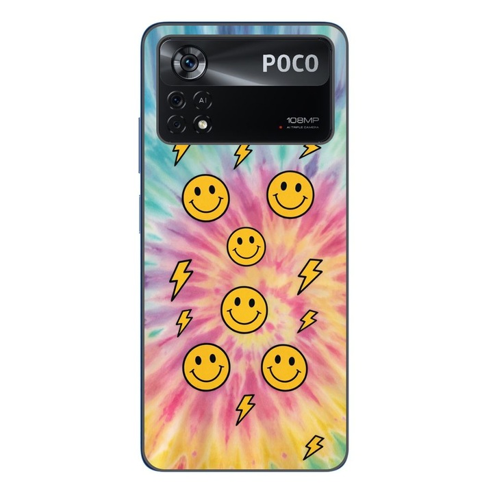 Husa compatibila cu Xiaomi Poco X4 Pro Silicon Gel Tpu Model Retro Smiley Faces