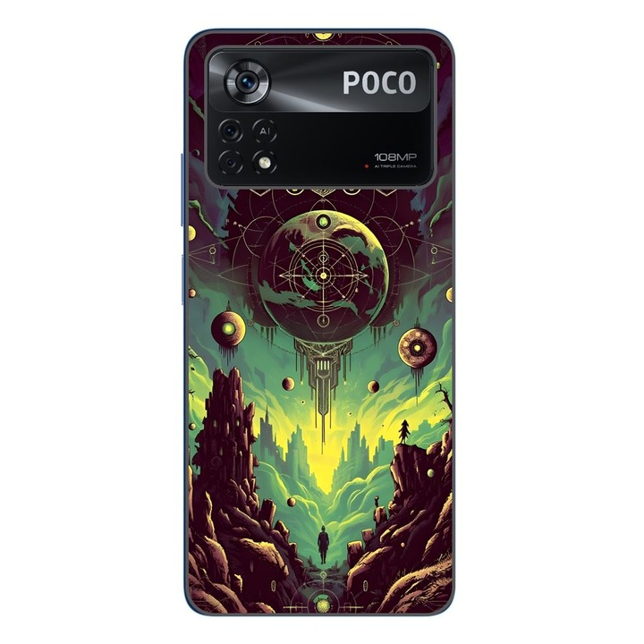 Husa compatibila cu Xiaomi Poco X4 Pro Silicon Gel Tpu Model Mystical Planet
