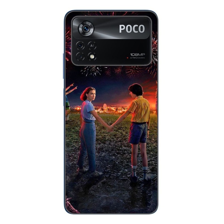 Husa compatibila cu Xiaomi Poco X4 Pro Silicon Gel Tpu Model Stranger Things Fireworks