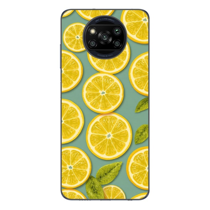 Husa compatibila cu Xiaomi Poco X3 Pro Silicon Gel Tpu Model Summer Lemon Slices