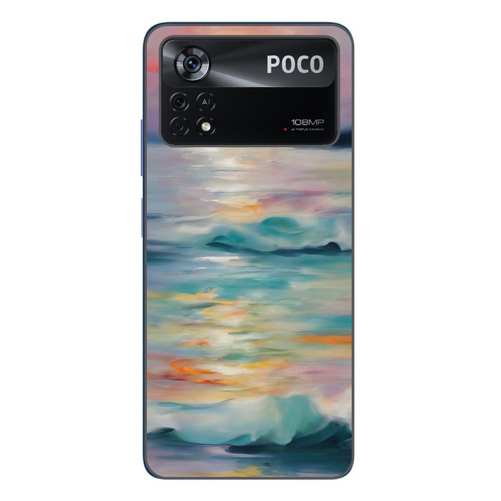 Husa compatibila cu Xiaomi Poco X4 Pro Silicon Gel Tpu Model Watercolor Sea View