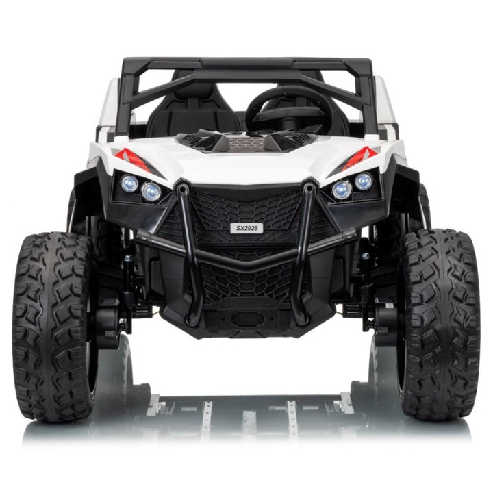UTV electric pentru 2 copii Autokids Buggy XXL FAST EDITION cu viteza maxima 15km/h 500W 24V 4x4 Alb