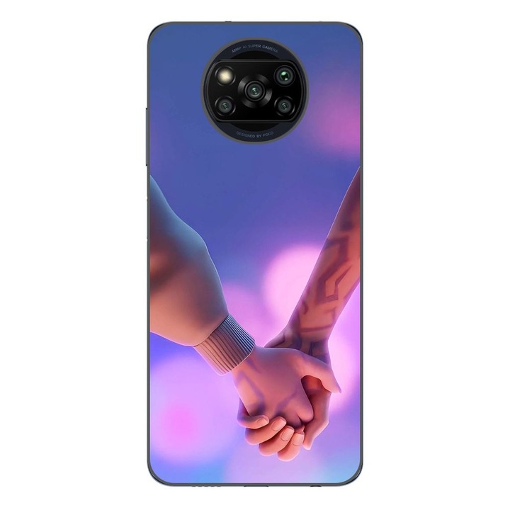 Husa compatibila cu Xiaomi Poco X3 Pro Silicon Gel Tpu Model KPop Demon Hunters Couples Hands