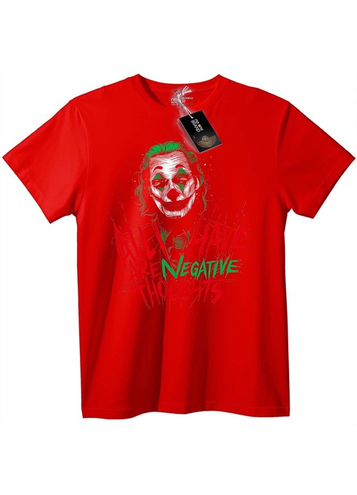 Tricou Joker Gânduri Negative, Rosu