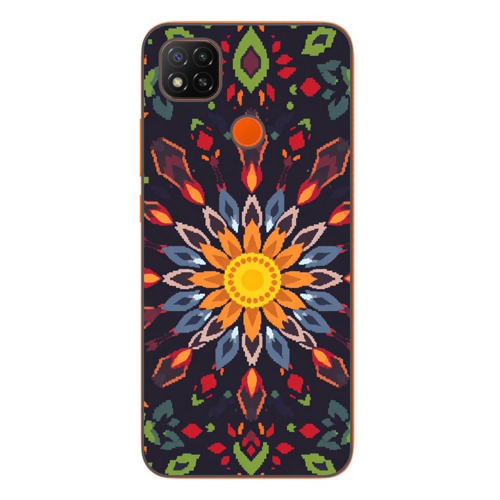 Husa compatibila cu Xiaomi Redmi 9C, 9C NFC Silicon Gel Tpu Model Pixel Art Sun Mistery