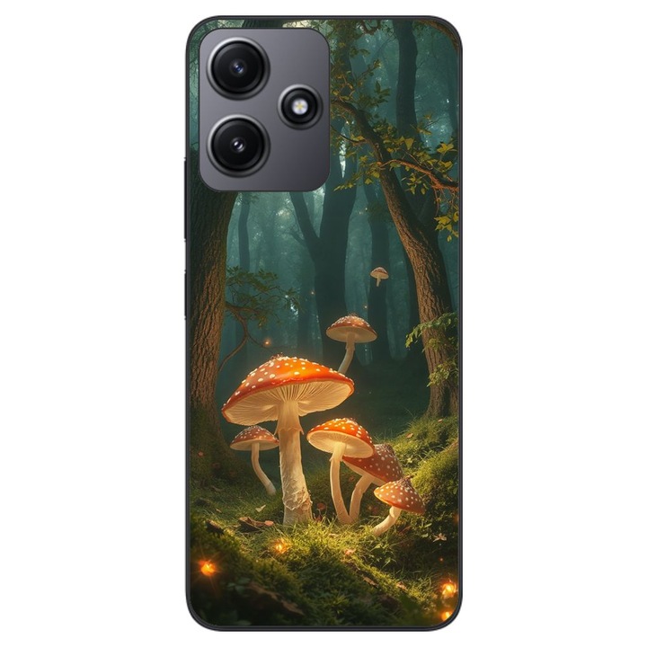Husa compatibila cu Xiaomi Redmi 12 5G Silicon Gel Tpu Model Glowing Magical Mushrooms