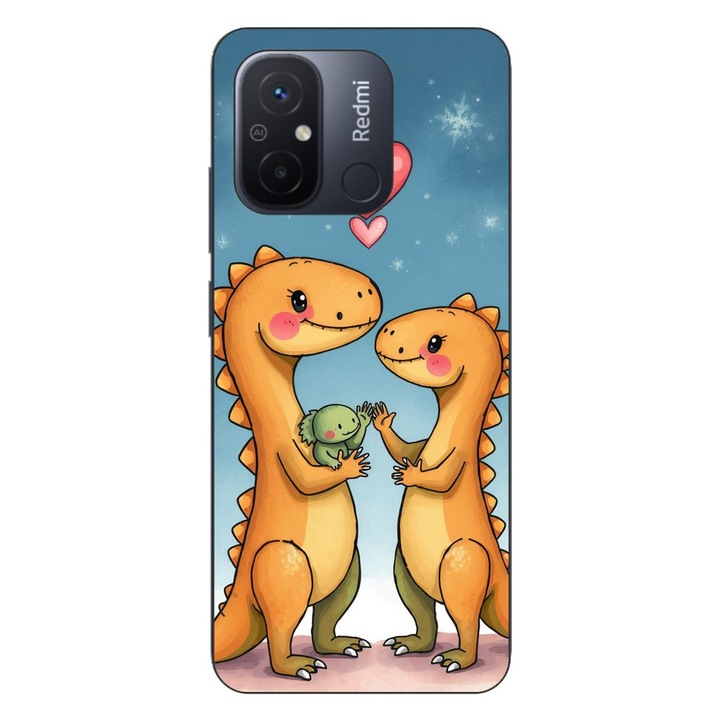 Husa compatibila cu Xiaomi Redmi 12C Silicon Gel Tpu Model Dino Cute Family