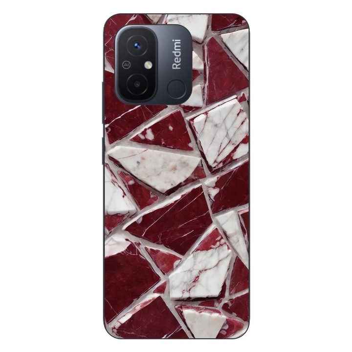 Husa compatibila cu Xiaomi Redmi 12C Silicon Gel Tpu Model Broken Glass Red Blood