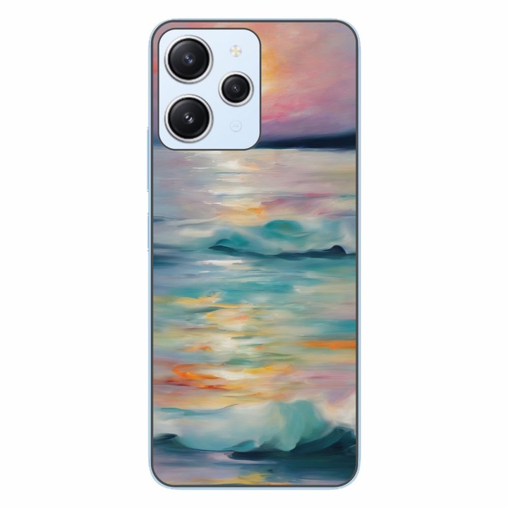 Husa compatibila cu Xiaomi Redmi 12 4G Silicon Gel Tpu Model Watercolor Sea View