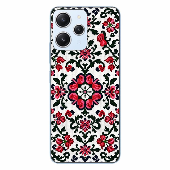 Husa compatibila cu Xiaomi Redmi 12 4G Silicon Gel Tpu Model Traditional Knit Design