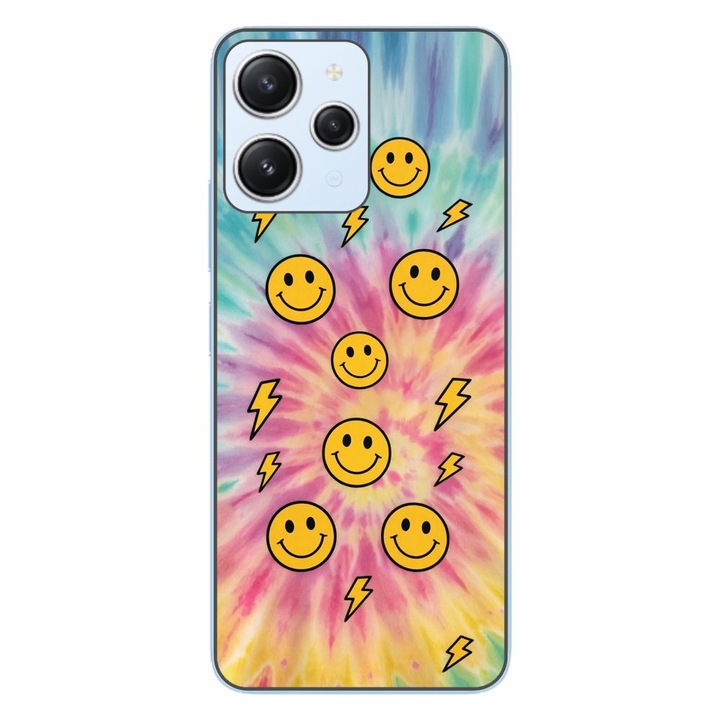 Husa compatibila cu Xiaomi Redmi 12 4G Silicon Gel Tpu Model Retro Smiley Faces