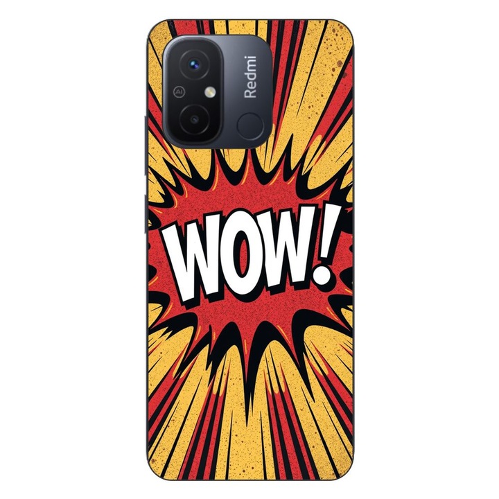 Husa compatibila cu Xiaomi Redmi 12C Silicon Gel Tpu Model Comic Book WOW Text