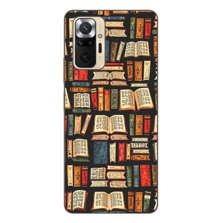 Husa compatibila cu Xiaomi Redmi Note 10 Pro Silicon Gel Tpu Model Books Pattern