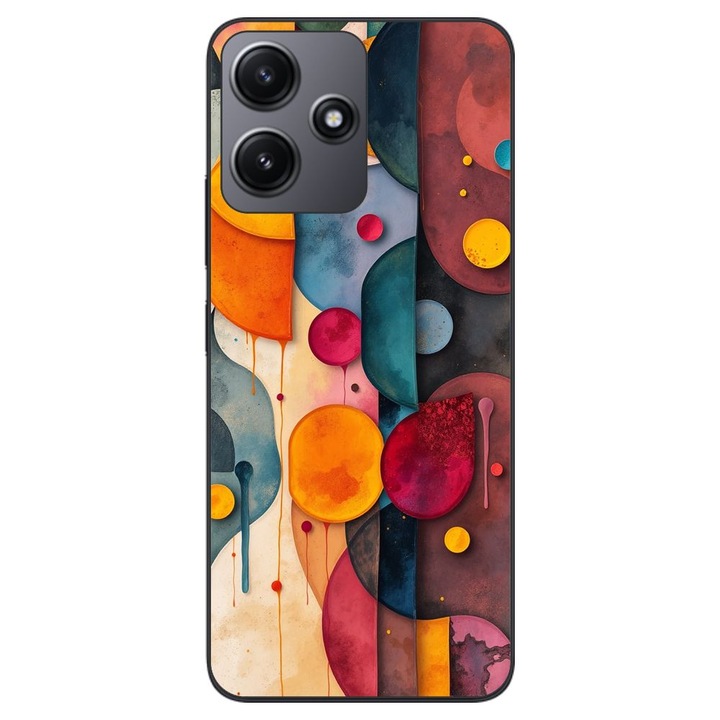 Husa compatibila cu Xiaomi Redmi 12 5G Silicon Gel Tpu Model Abstract Shapes and Colors