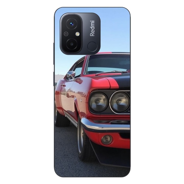Husa compatibila cu Xiaomi Redmi 12C Silicon Gel Tpu Model Red Muscle Car