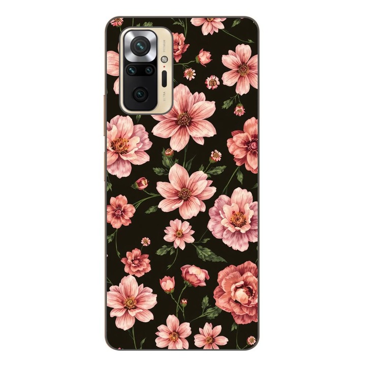 Husa compatibila cu Xiaomi Redmi Note 10 Pro Silicon Gel Tpu Model Pink Spring Flowers