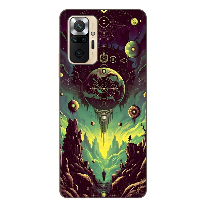 Husa compatibila cu Xiaomi Redmi Note 10 Pro Silicon Gel Tpu Model Mystical Planet