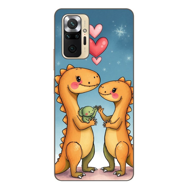 Husa compatibila cu Xiaomi Redmi Note 10 Pro Silicon Gel Tpu Model Dino Cute Family