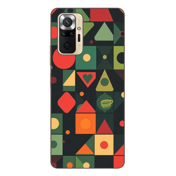 Husa compatibila cu Xiaomi Redmi Note 10 Pro Silicon Gel Tpu Model Retro Shapes