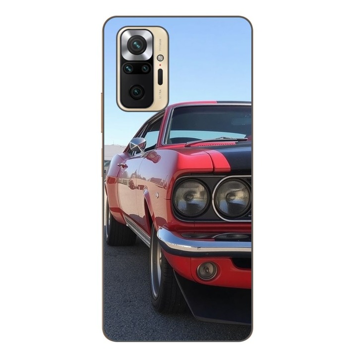 Husa compatibila cu Xiaomi Redmi Note 10 Pro Silicon Gel Tpu Model Red Muscle Car