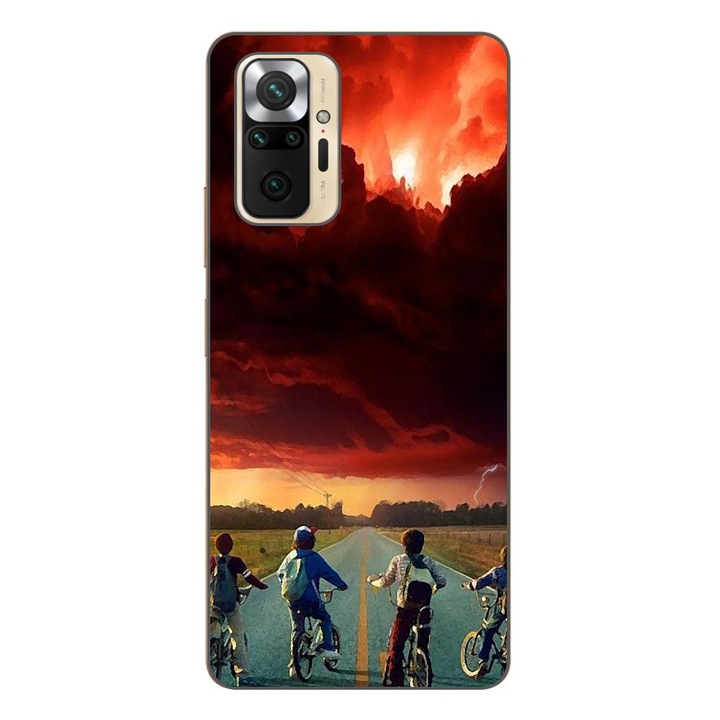 Husa compatibila cu Xiaomi Redmi Note 10 Pro Silicon Gel Tpu Model Stranger Things Red Sky