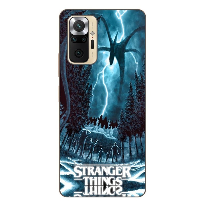 Husa compatibila cu Xiaomi Redmi Note 10 Pro Silicon Gel Tpu Model Stranger Things Storm Monster