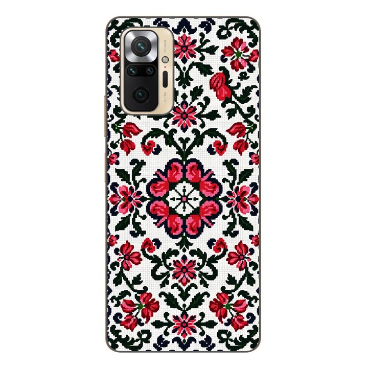 Husa compatibila cu Xiaomi Redmi Note 10 Pro Silicon Gel Tpu Model Traditional Knit Design