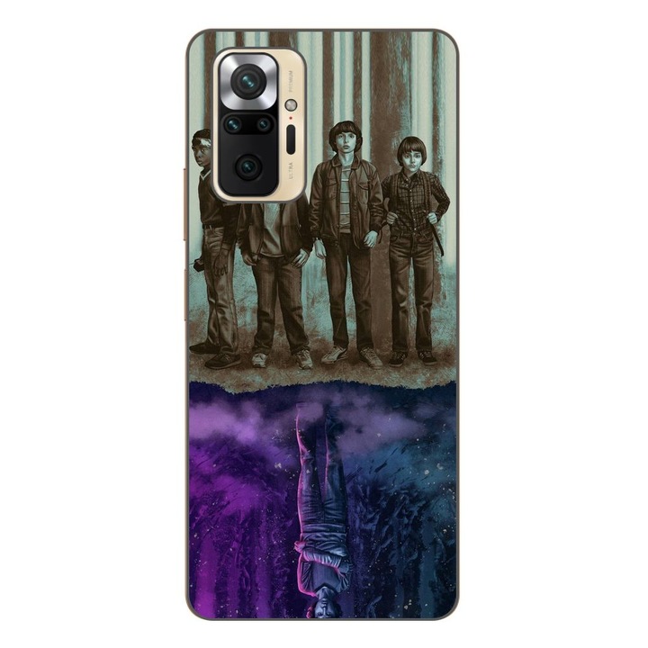 Husa compatibila cu Xiaomi Redmi Note 10 Pro Silicon Gel Tpu Model Stranger Things Upside Down Eleven