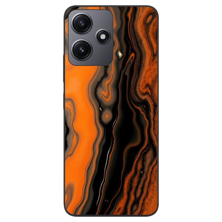 Husa compatibila cu Xiaomi Redmi 12 5G Silicon Gel Tpu Model Metallic Lava Flow Pattern