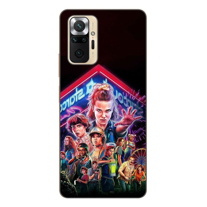 Husa compatibila cu Xiaomi Redmi Note 10 Pro Silicon Gel Tpu Model Stranger Things All Team