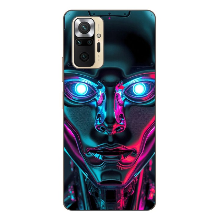 Husa compatibila cu Xiaomi Redmi Note 10 Pro Silicon Gel Tpu Model Chrome Humanoid