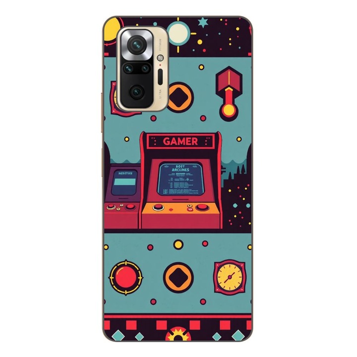 Husa compatibila cu Xiaomi Redmi Note 10 Pro Silicon Gel Tpu Model Gamer Arcade Room