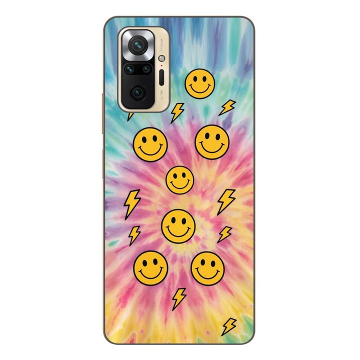 Husa compatibila cu Xiaomi Redmi Note 10 Pro Silicon Gel Tpu Model Retro Smiley Faces