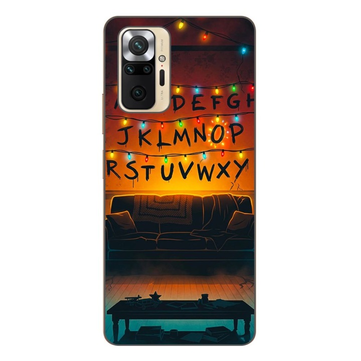 Husa compatibila cu Xiaomi Redmi Note 10 Pro Silicon Gel Tpu Model Stranger Things Alphabet Fairy Lights