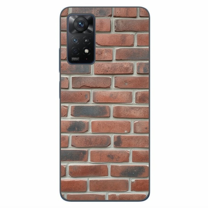 Husa compatibila cu Xiaomi Redmi Note 11 Pro 4G, 5G Silicon Gel Tpu Model Brick Wall
