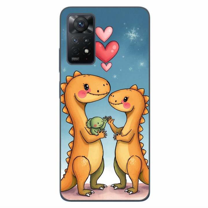 Husa compatibila cu Xiaomi Redmi Note 11 Pro 4G, 5G Silicon Gel Tpu Model Dino Cute Family