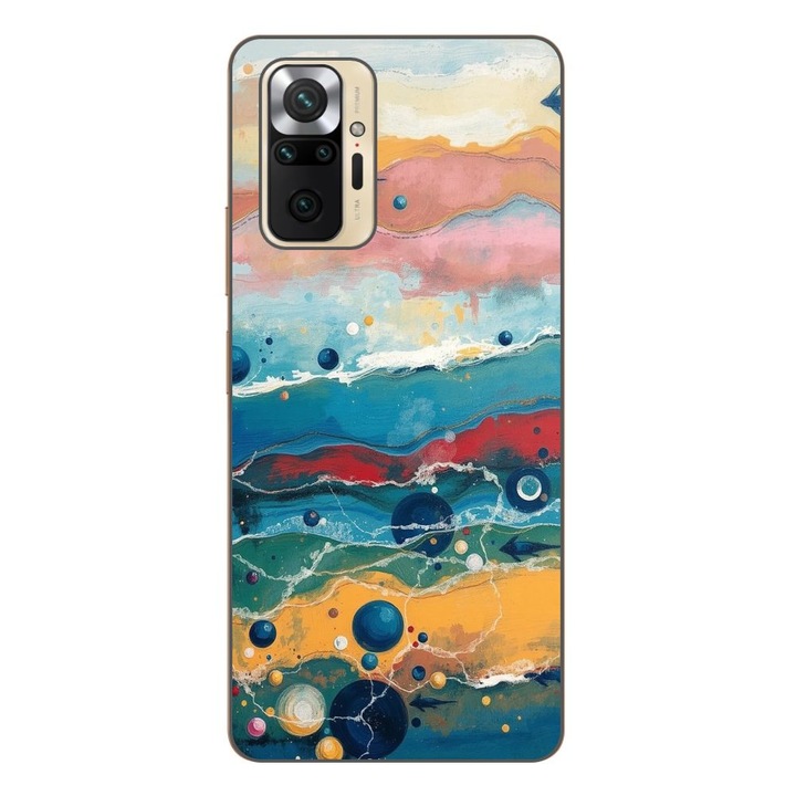 Husa compatibila cu Xiaomi Redmi Note 10 Pro Silicon Gel Tpu Model Painted Waterworld