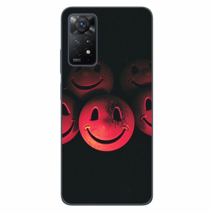 Husa compatibila cu Xiaomi Redmi Note 11 Pro 4G, 5G Silicon Gel Tpu Model Grungy Smiley Faces