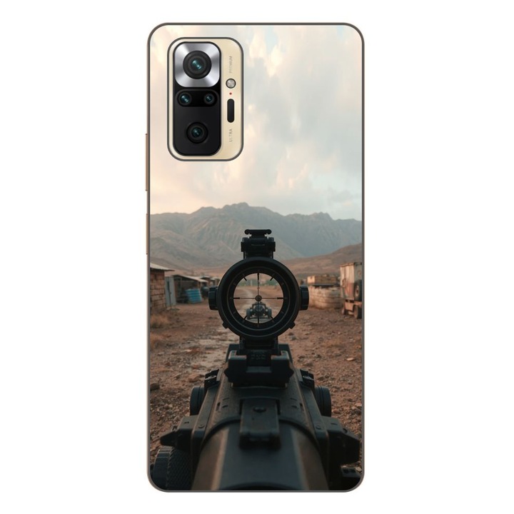 Husa compatibila cu Xiaomi Redmi Note 10 Pro Silicon Gel Tpu Model First Person Shooter