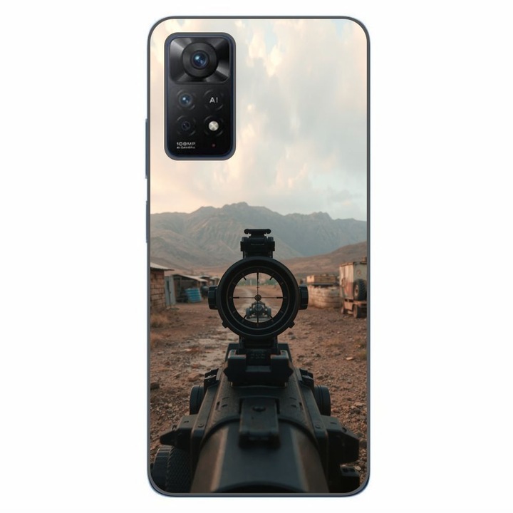 Husa compatibila cu Xiaomi Redmi Note 11 Pro 4G, 5G Silicon Gel Tpu Model First Person Shooter