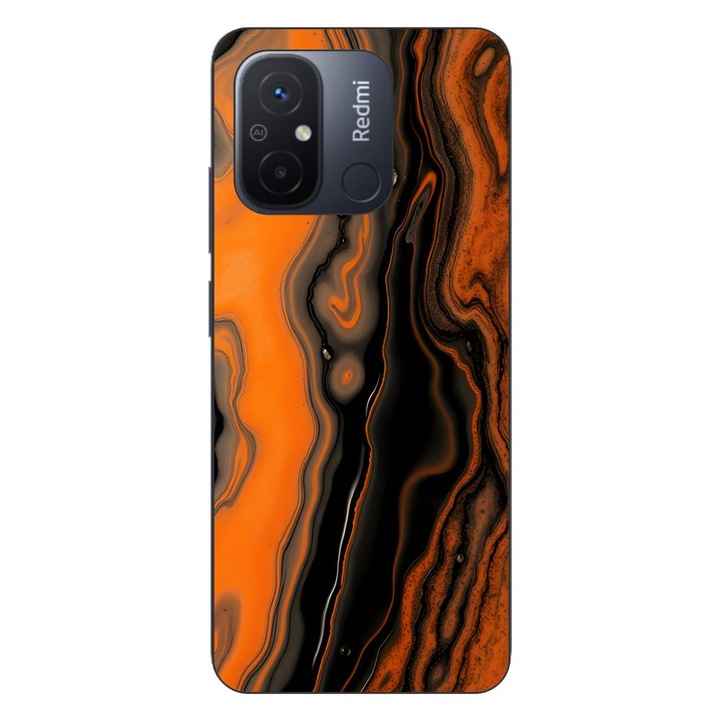 Husa compatibila cu Xiaomi Redmi 12C Silicon Gel Tpu Model Metallic Lava Flow Pattern