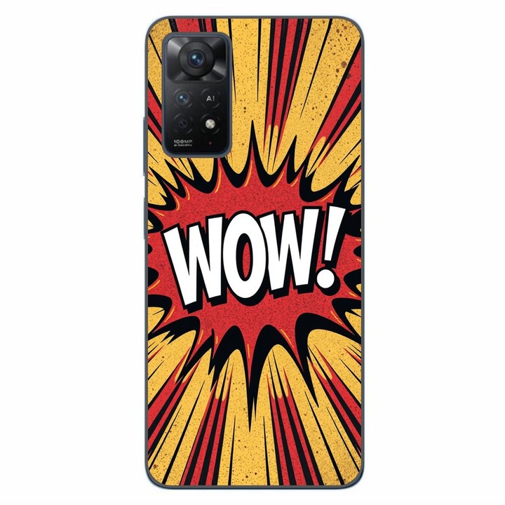 Husa compatibila cu Xiaomi Redmi Note 11 Pro 4G, 5G Silicon Gel Tpu Model Comic Book WOW Text