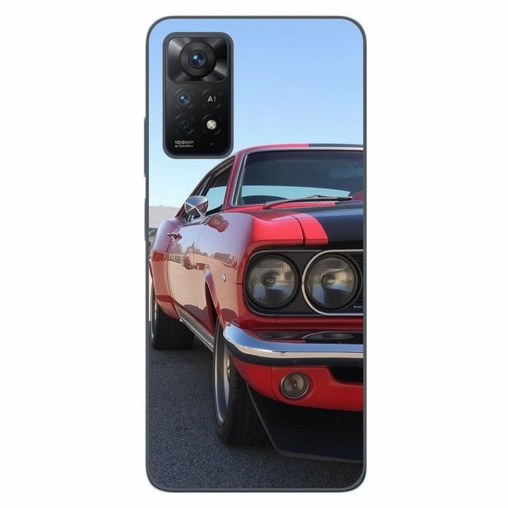 Husa compatibila cu Xiaomi Redmi Note 11 Pro 4G, 5G Silicon Gel Tpu Model Red Muscle Car