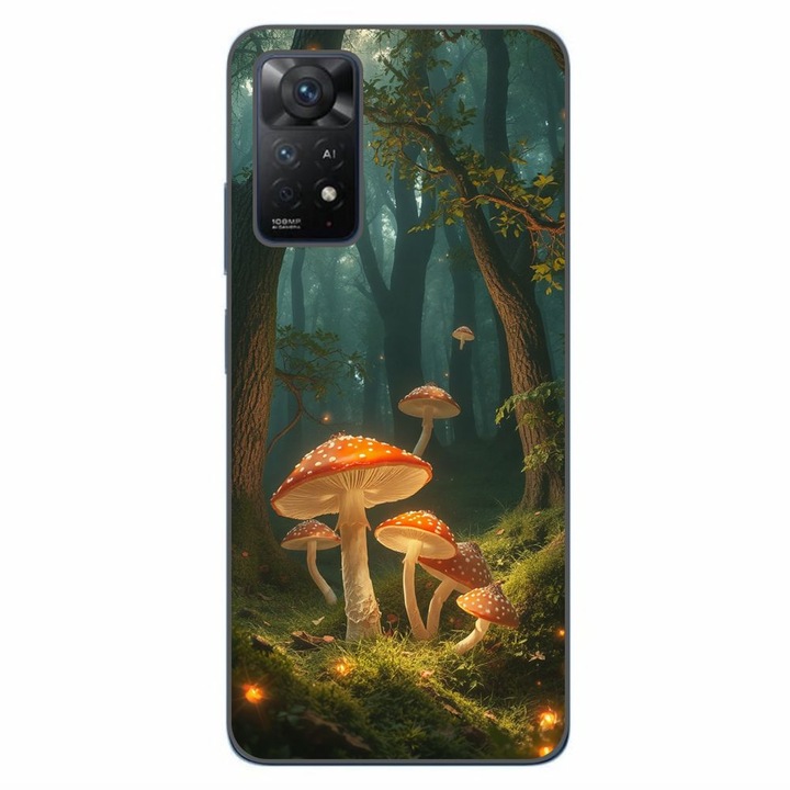 Husa compatibila cu Xiaomi Redmi Note 11 Pro 4G, 5G Silicon Gel Tpu Model Glowing Magical Mushrooms