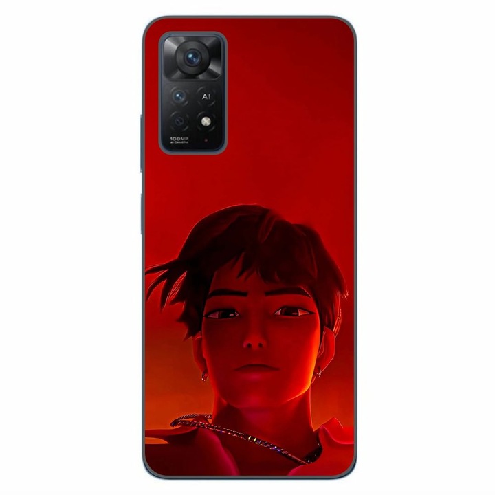 Husa compatibila cu Xiaomi Redmi Note 11 Pro 4G, 5G Silicon Gel Tpu Model KPop Demon Hunters Jinu Red