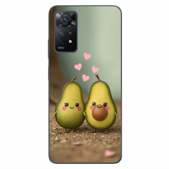 Husa compatibila cu Xiaomi Redmi Note 11 Pro 4G, 5G Silicon Gel Tpu Model Kawaii Avocados in Love