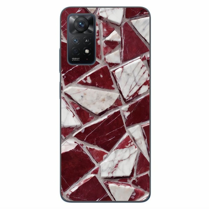 Husa compatibila cu Xiaomi Redmi Note 11 Pro 4G, 5G Silicon Gel Tpu Model Broken Glass Red Blood