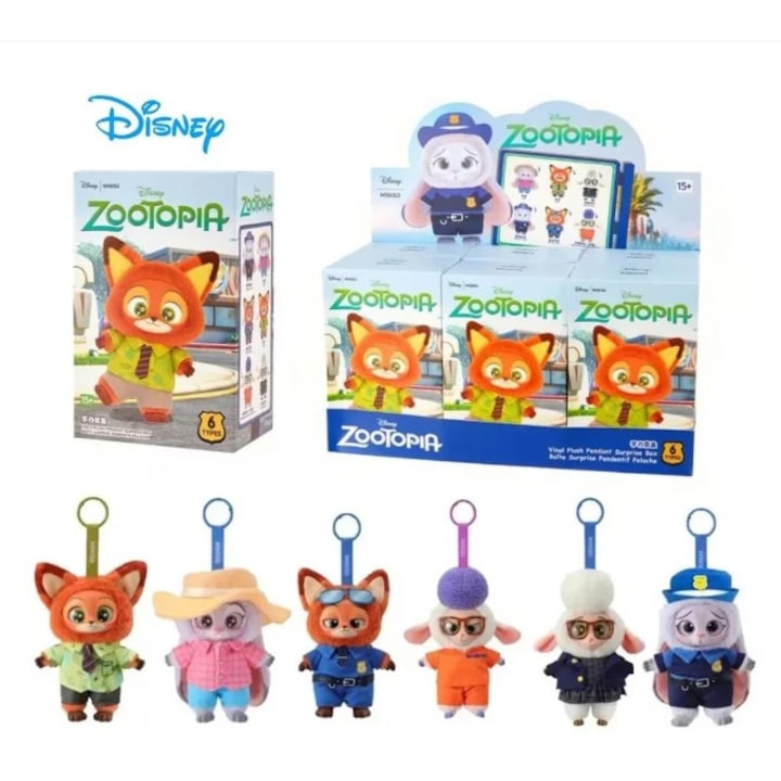 Zoopolis Rubbery Set 3 Jucarii de plus ZOOTOPIA, Zootropolis, Model Blind Box - eMAG.ro