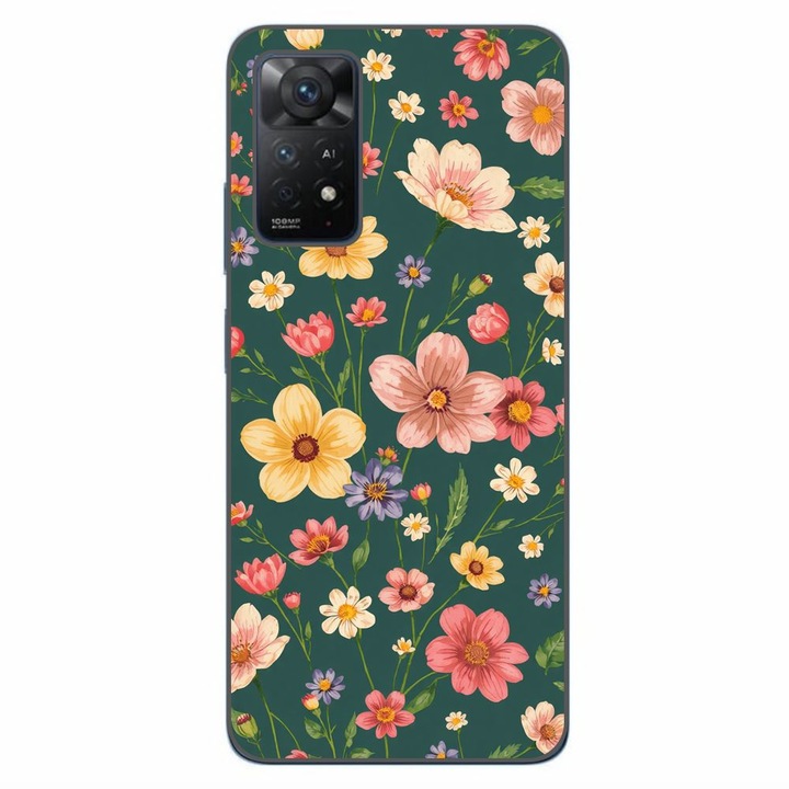 Husa compatibila cu Xiaomi Redmi Note 11 Pro 4G, 5G Silicon Gel Tpu Model Vintage Spring Flowers